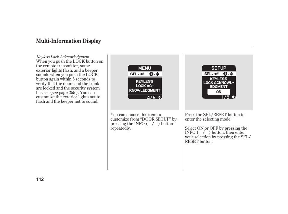 Multi-information display | HONDA 2010 Insight User Manual | Page 118 / 454