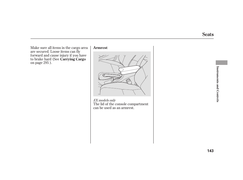 Seats | HONDA 2010 Insight User Manual | Page 149 / 454