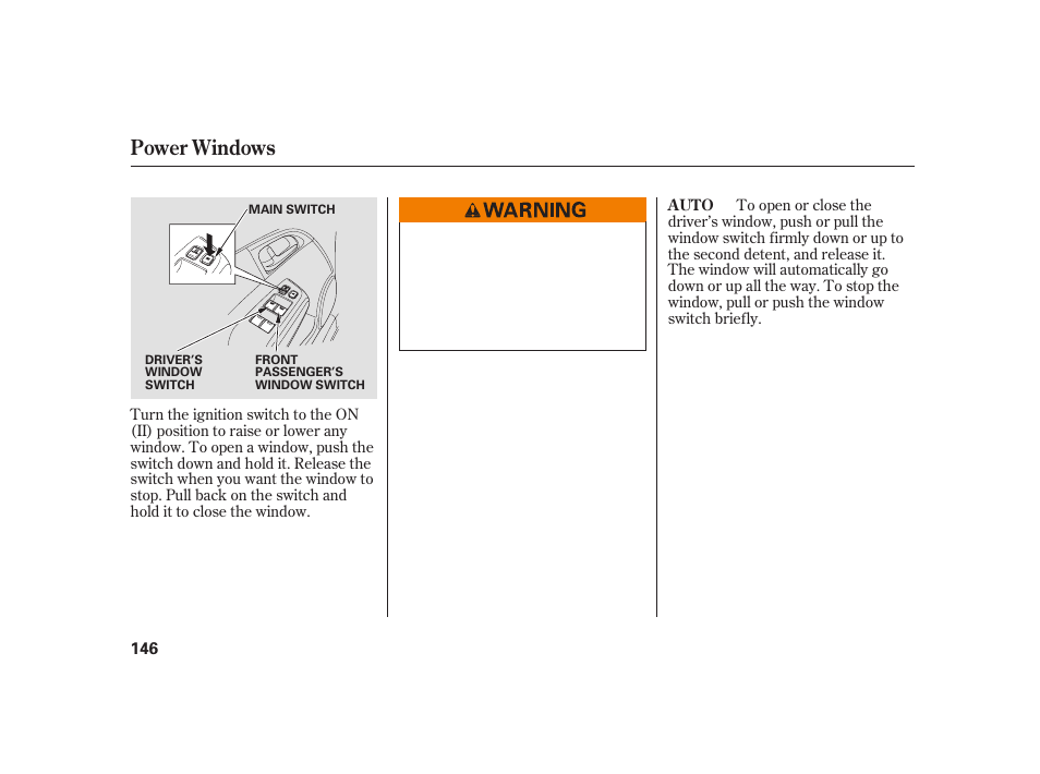 Power windows | HONDA 2010 Insight User Manual | Page 152 / 454