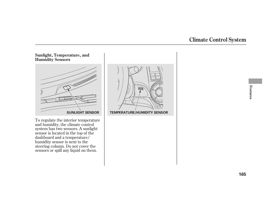 Climate control system | HONDA 2010 Insight User Manual | Page 171 / 454