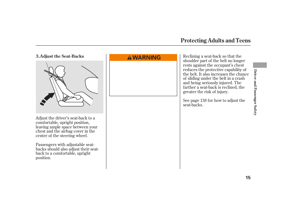 Protecting adults and teens | HONDA 2010 Insight User Manual | Page 21 / 454