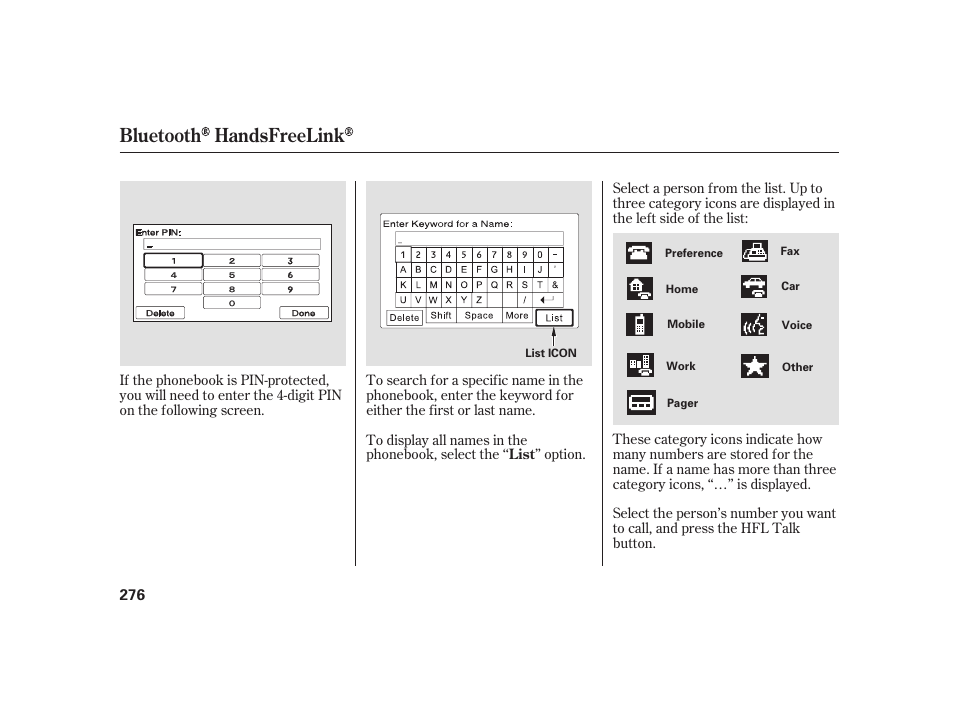 Bluetooth handsfreelink | HONDA 2010 Insight User Manual | Page 282 / 454