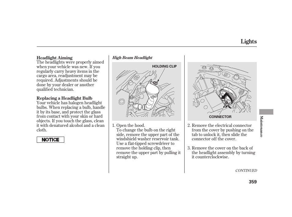 Lights | HONDA 2010 Insight User Manual | Page 365 / 454