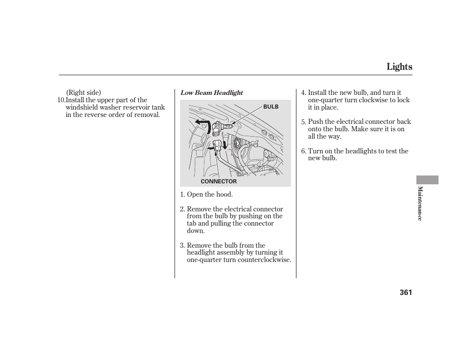 Lights | HONDA 2010 Insight User Manual | Page 367 / 454
