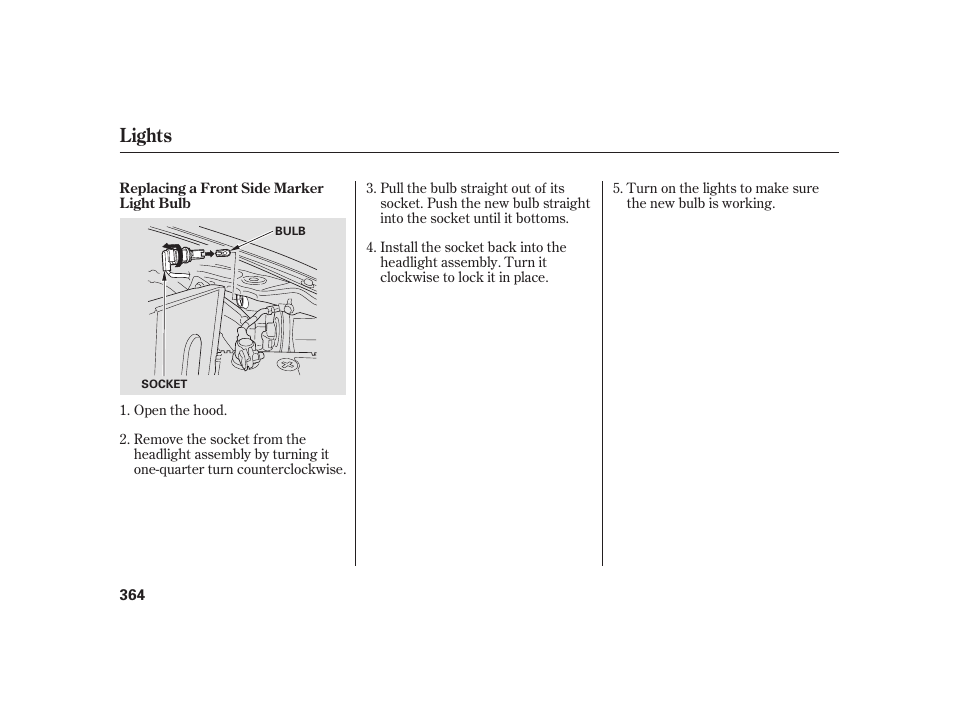 Lights | HONDA 2010 Insight User Manual | Page 370 / 454