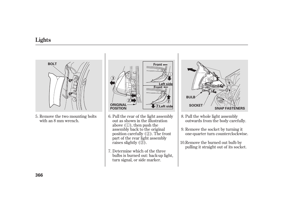 Lights | HONDA 2010 Insight User Manual | Page 372 / 454
