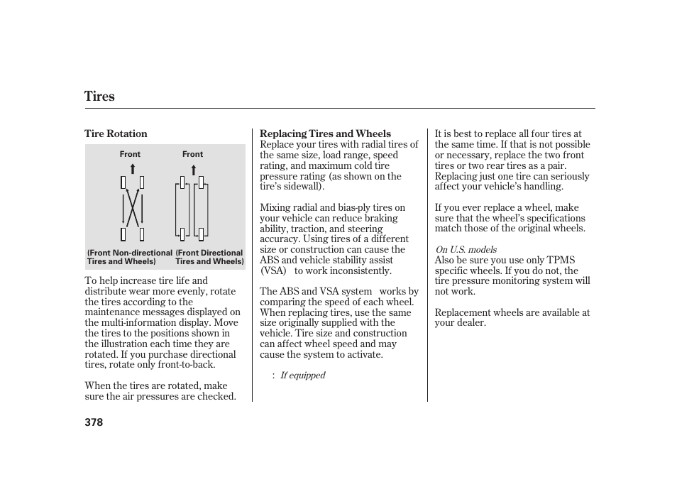 Tires | HONDA 2010 Insight User Manual | Page 384 / 454