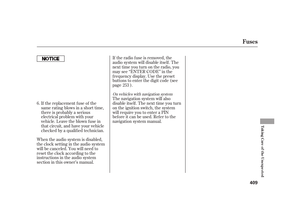 Fuses | HONDA 2010 Insight User Manual | Page 415 / 454