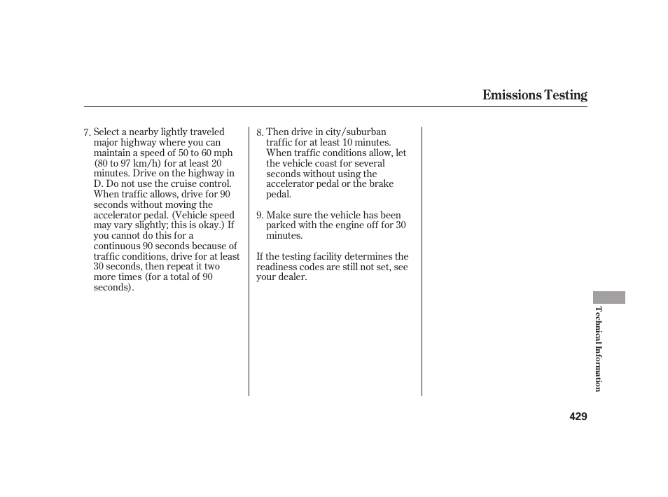 Emissions testing | HONDA 2010 Insight User Manual | Page 435 / 454