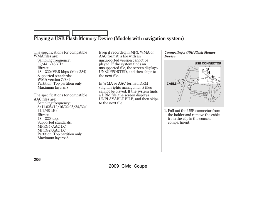 HONDA 2009 Civic Coupe User Manual | Page 209 / 412