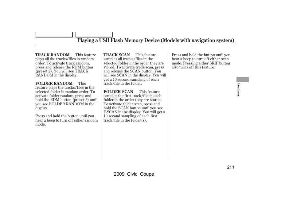 HONDA 2009 Civic Coupe User Manual | Page 214 / 412