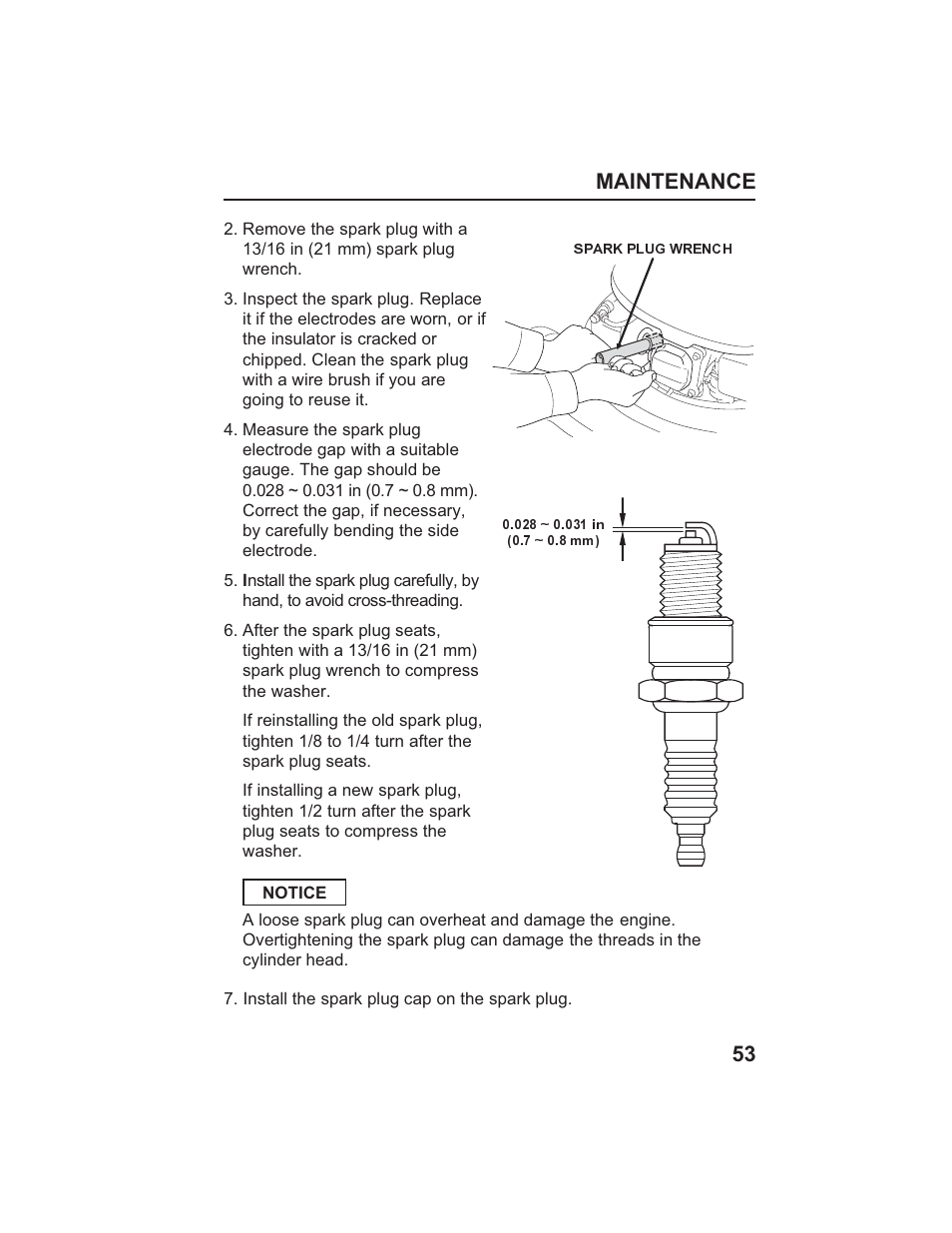 Maintenance 53 | HONDA HR215SXA User Manual | Page 55 / 95