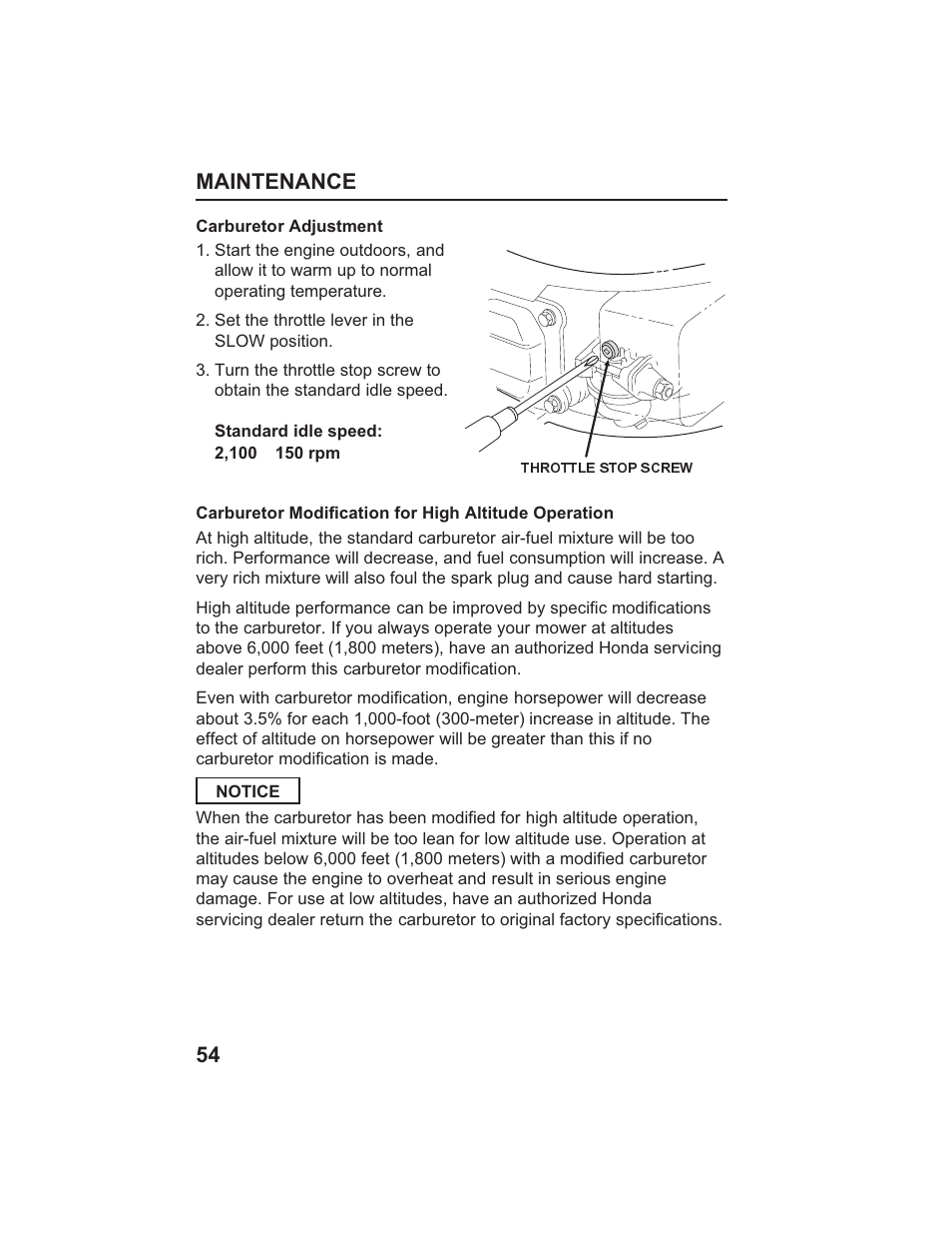 Maintenance 54 | HONDA HR215SXA User Manual | Page 56 / 95