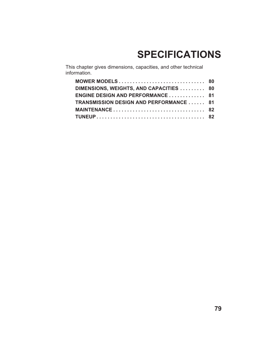 Specifications | HONDA HR215SXA User Manual | Page 81 / 95