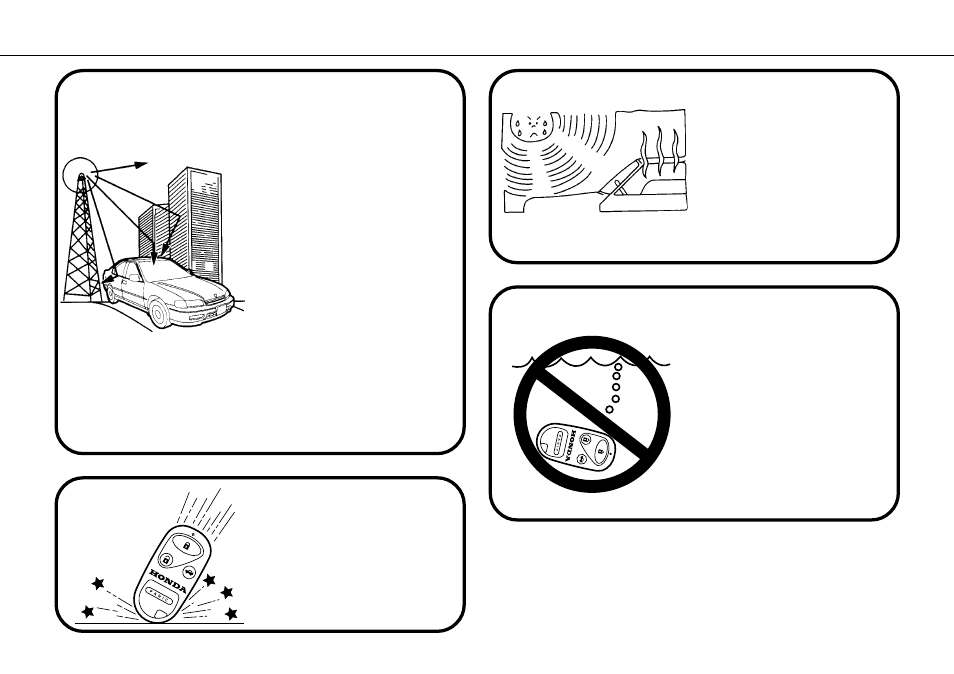 Precautions | HONDA KEYLESS ENTRY SYSTEM CR-V User Manual | Page 4 / 12