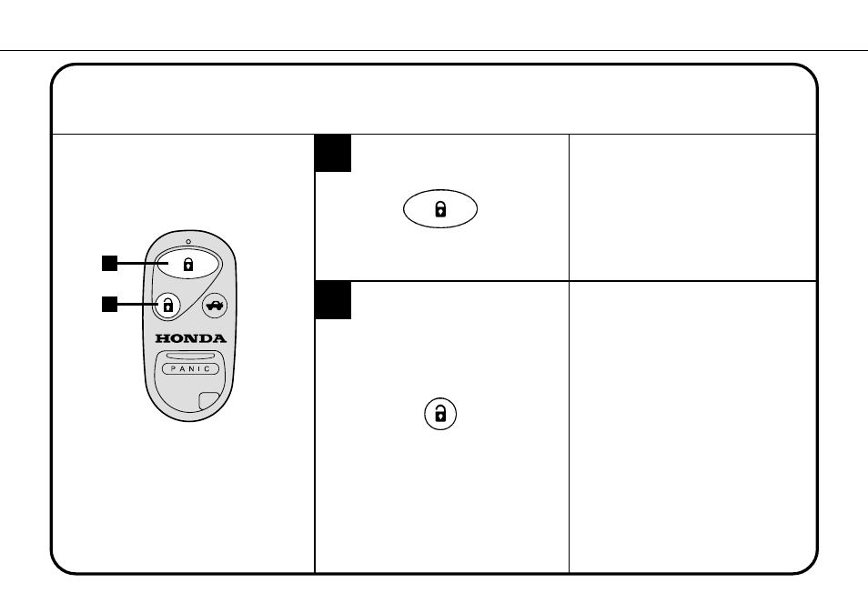 Remote control transmitter, Controls and functions | HONDA KEYLESS ENTRY SYSTEM CR-V User Manual | Page 6 / 12