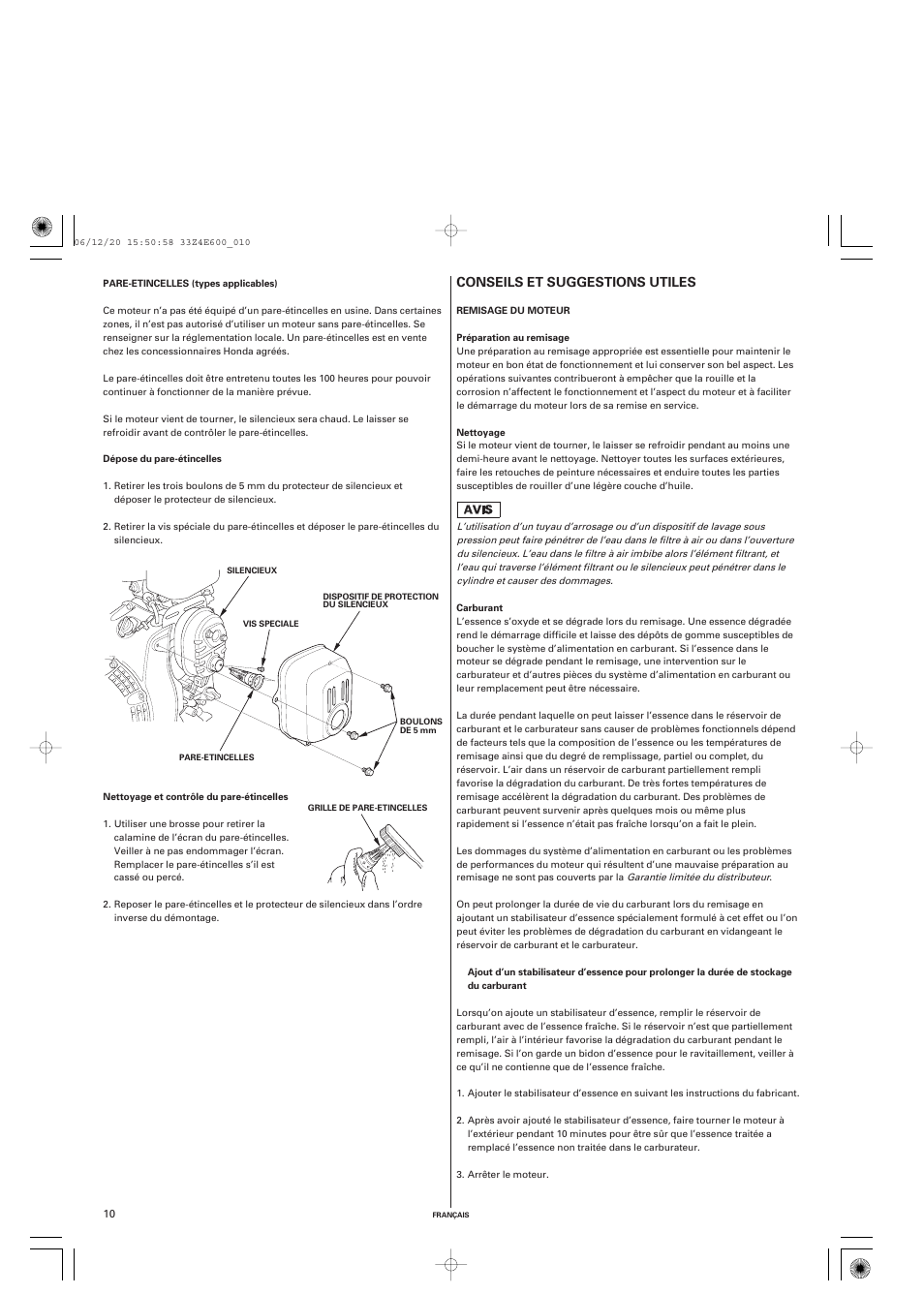 HONDA GX100 User Manual | Page 26 / 48