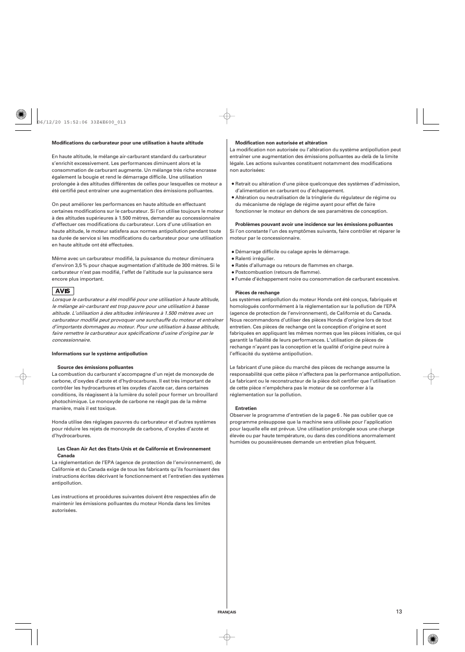 HONDA GX100 User Manual | Page 29 / 48