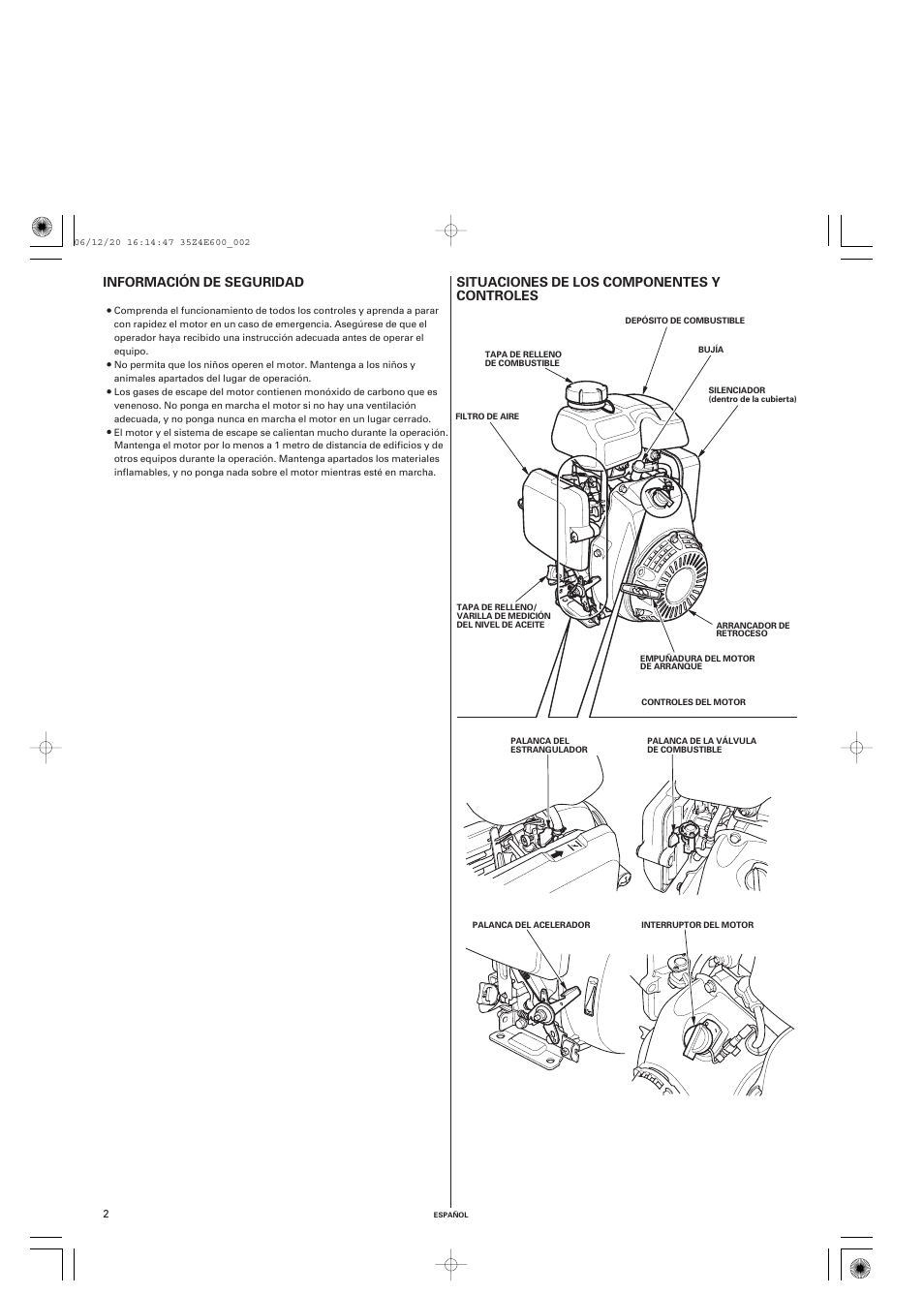 HONDA GX100 User Manual | Page 34 / 48