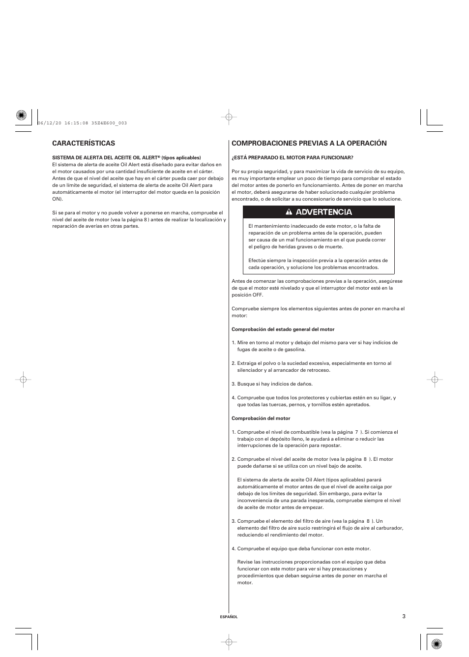 HONDA GX100 User Manual | Page 35 / 48