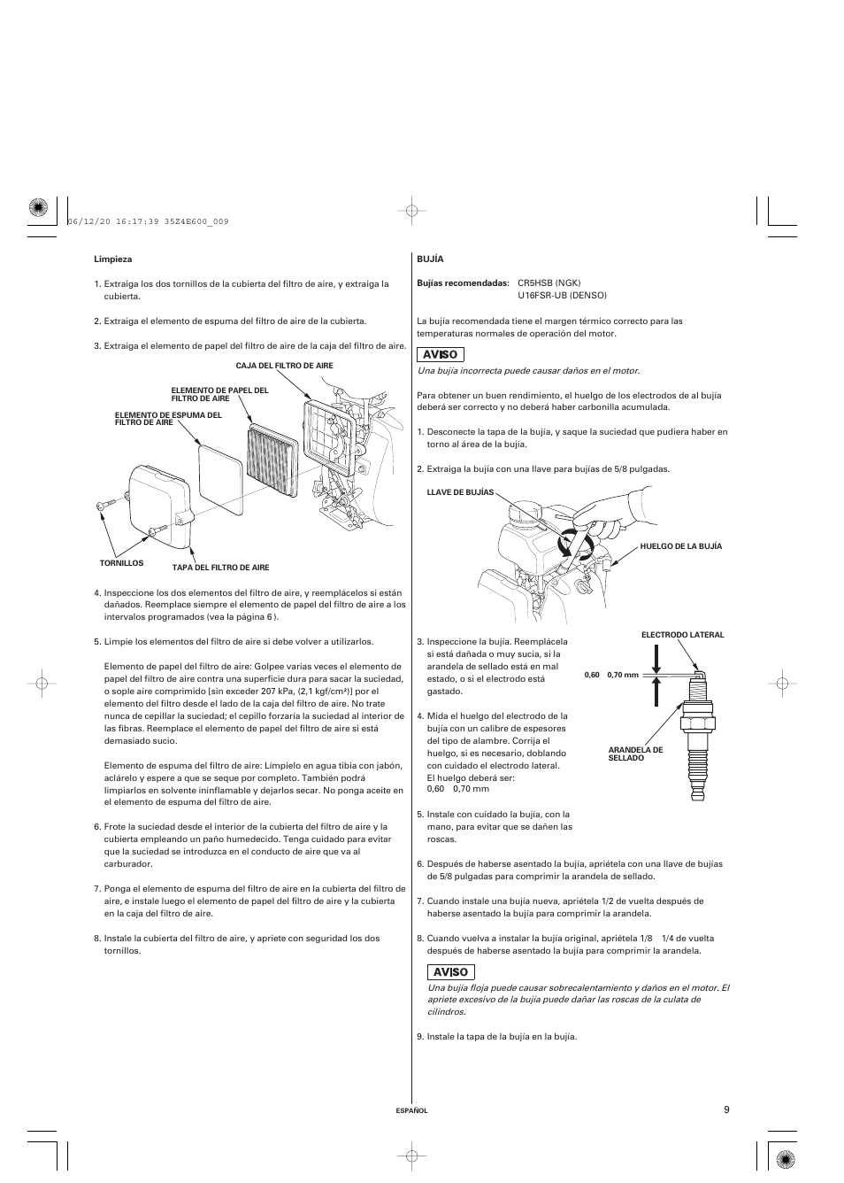 HONDA GX100 User Manual | Page 41 / 48