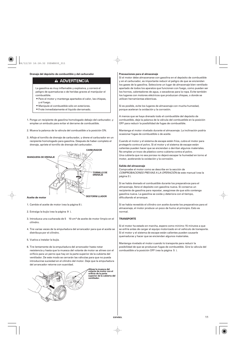 HONDA GX100 User Manual | Page 43 / 48
