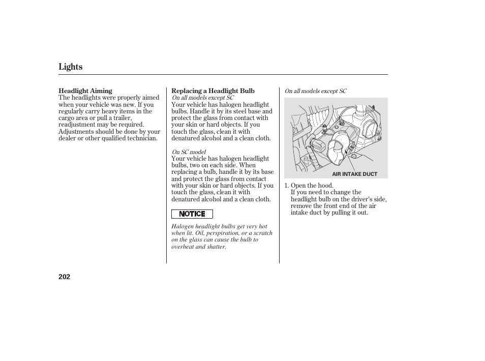 Lights | HONDA 2008 Element User Manual | Page 208 / 282
