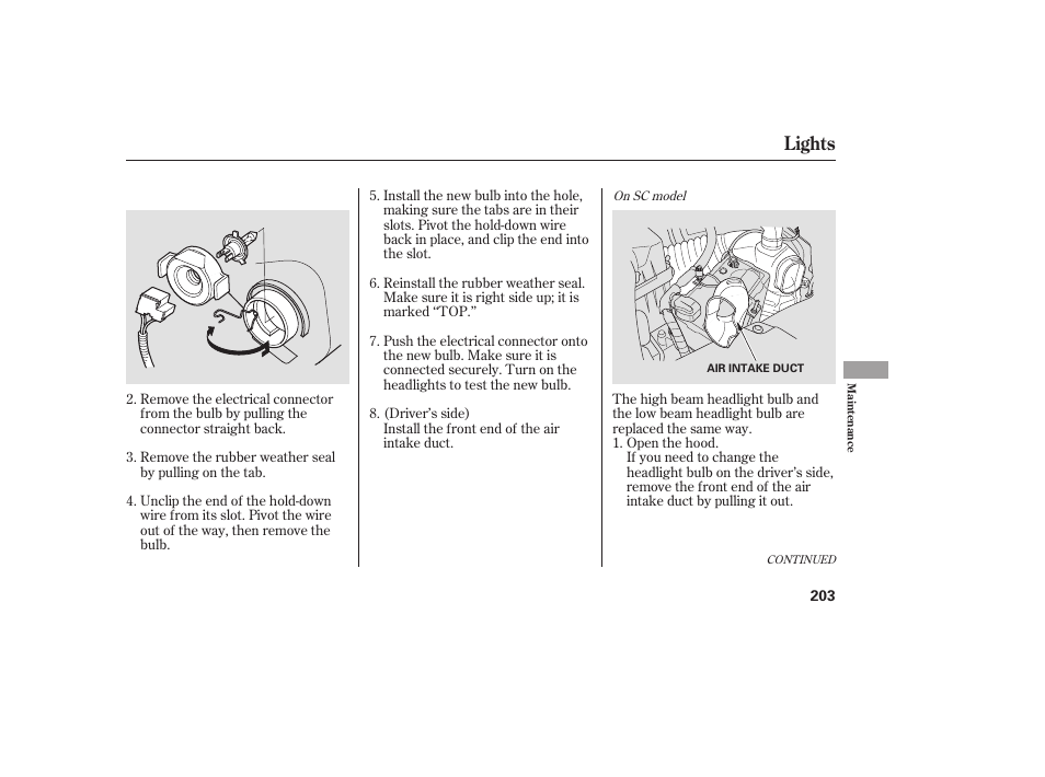 Lights | HONDA 2008 Element User Manual | Page 209 / 282