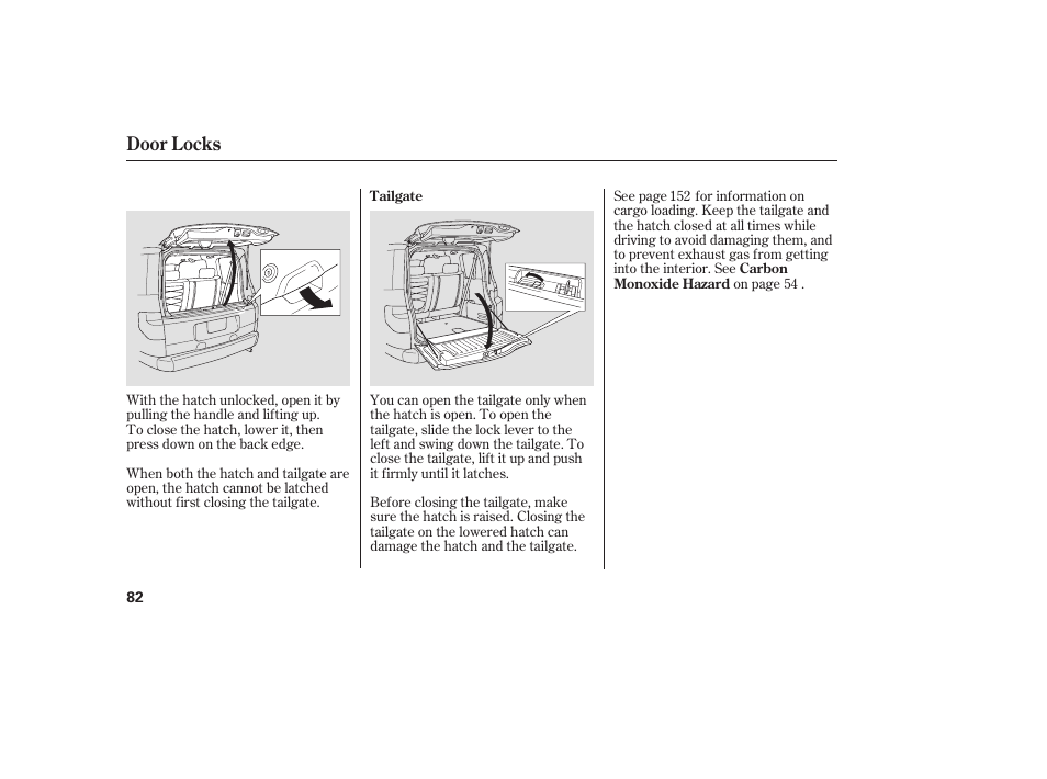 Door locks | HONDA 2008 Element User Manual | Page 88 / 282