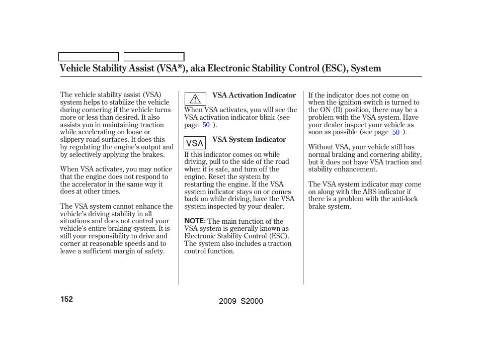 HONDA 2009 S2000 User Manual | Page 155 / 268