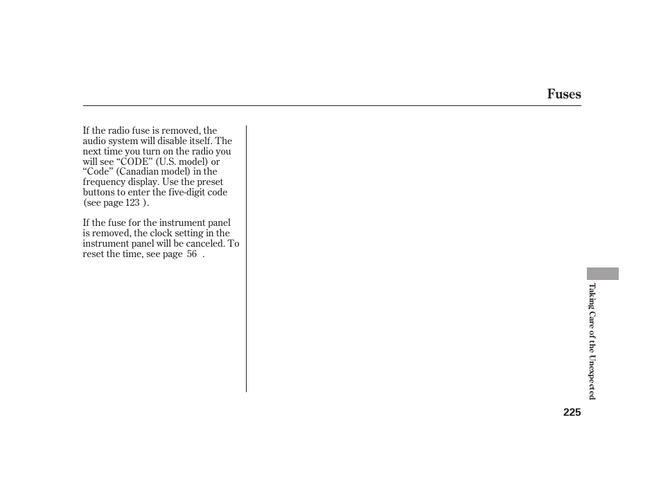 Fuses | HONDA S2000 User Manual | Page 231 / 270