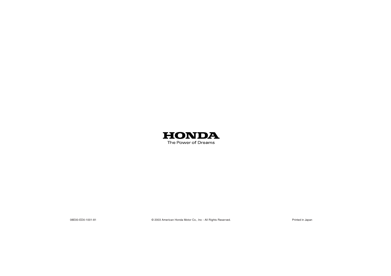 HONDA Hands Free Telephone System 08E00-ED0-1001-81 User Manual | Page 11 / 11