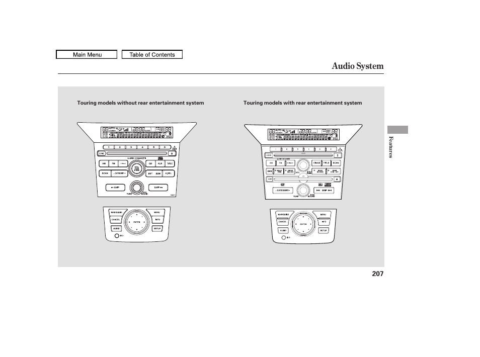Audio system | HONDA 2009 Pilot User Manual | Page 211 / 578