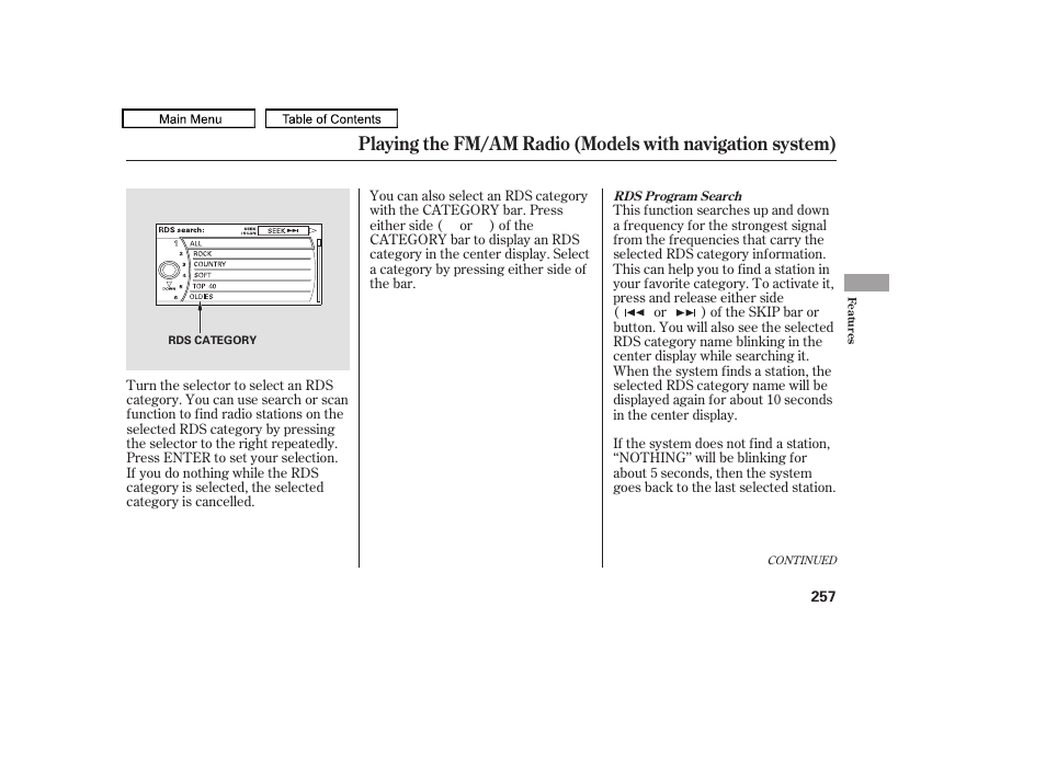 HONDA 2009 Pilot User Manual | Page 261 / 578