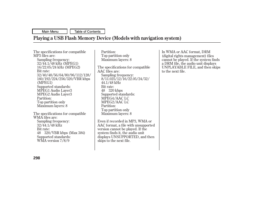 HONDA 2009 Pilot User Manual | Page 302 / 578