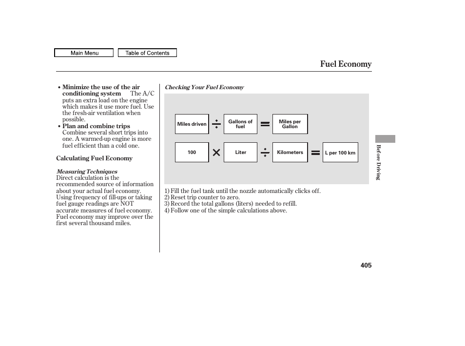 Fuel economy, 2009 pilot | HONDA 2009 Pilot User Manual | Page 409 / 578