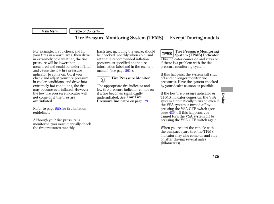 HONDA 2009 Pilot User Manual | Page 429 / 578