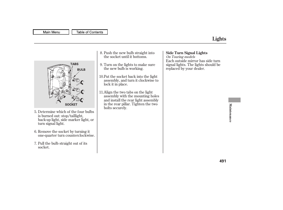 Lights | HONDA 2009 Pilot User Manual | Page 495 / 578