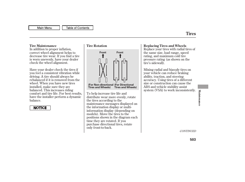 Tires | HONDA 2009 Pilot User Manual | Page 507 / 578