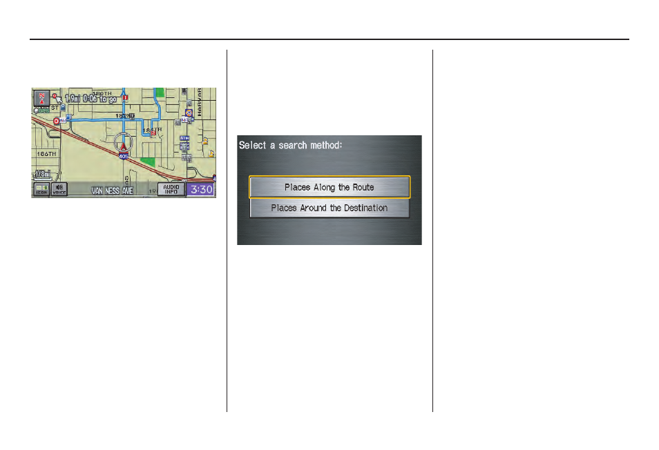 Driving to your destination | HONDA 2008 CR-V (Navigation Manual) User Manual | Page 64 / 146