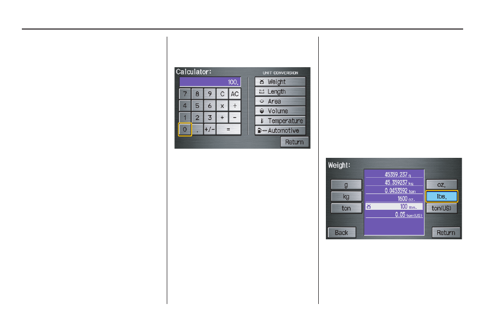 Information features | HONDA 2008 CR-V (Navigation Manual) User Manual | Page 71 / 146