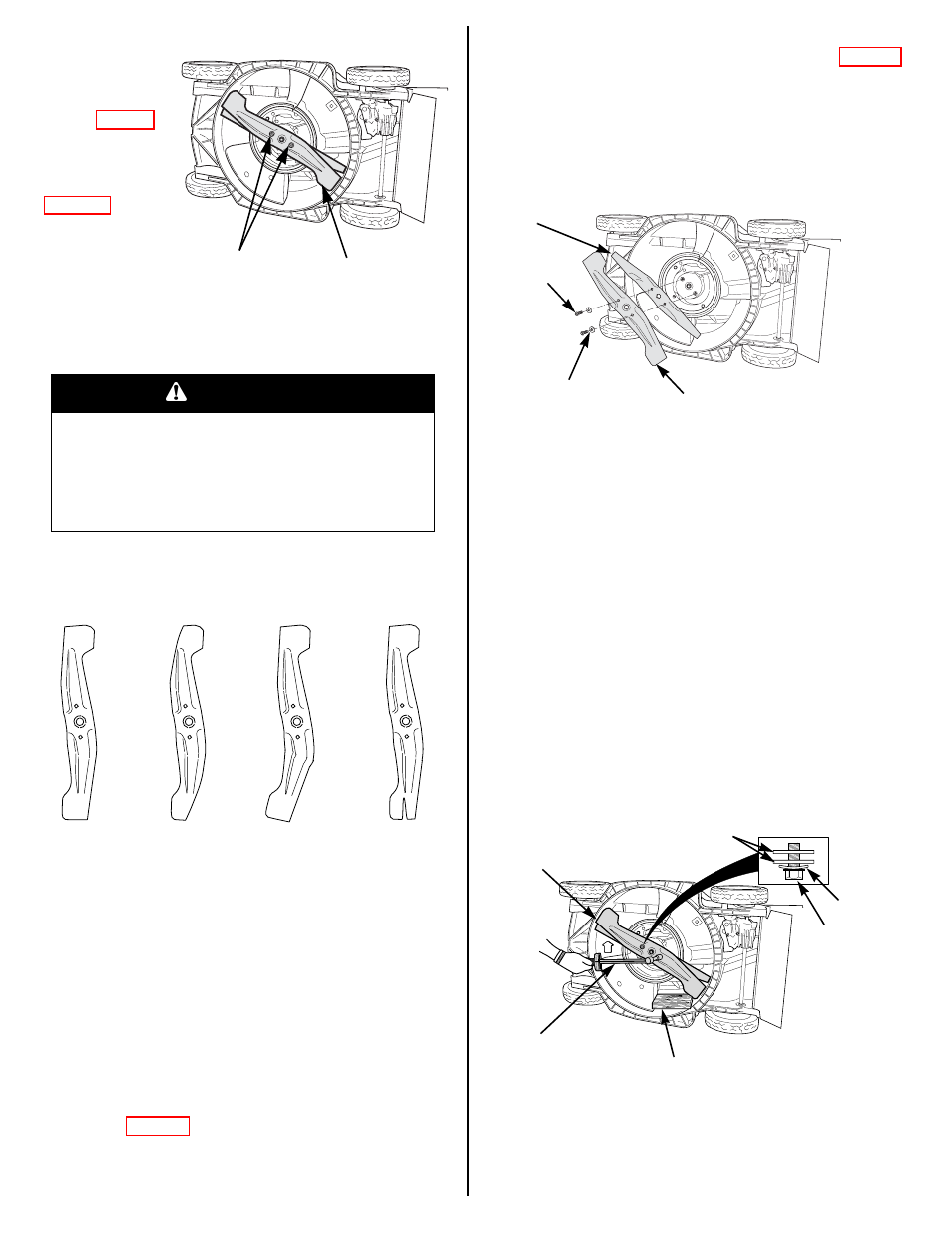 Blades, Warning | HONDA HRX217HXA User Manual | Page 10 / 24