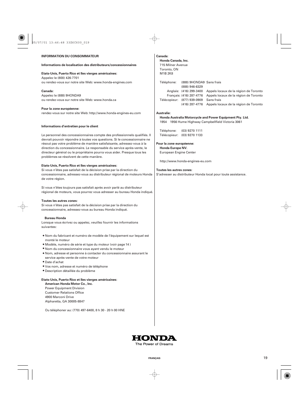 HONDA GX670 User Manual | Page 39 / 58