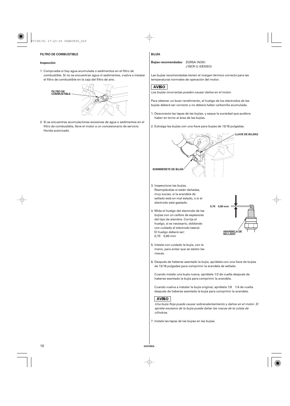 HONDA GX670 User Manual | Page 49 / 58