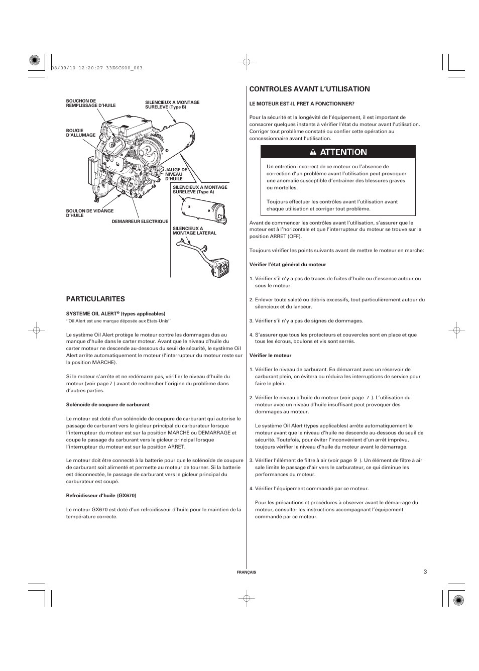 HONDA GX620 User Manual | Page 23 / 58