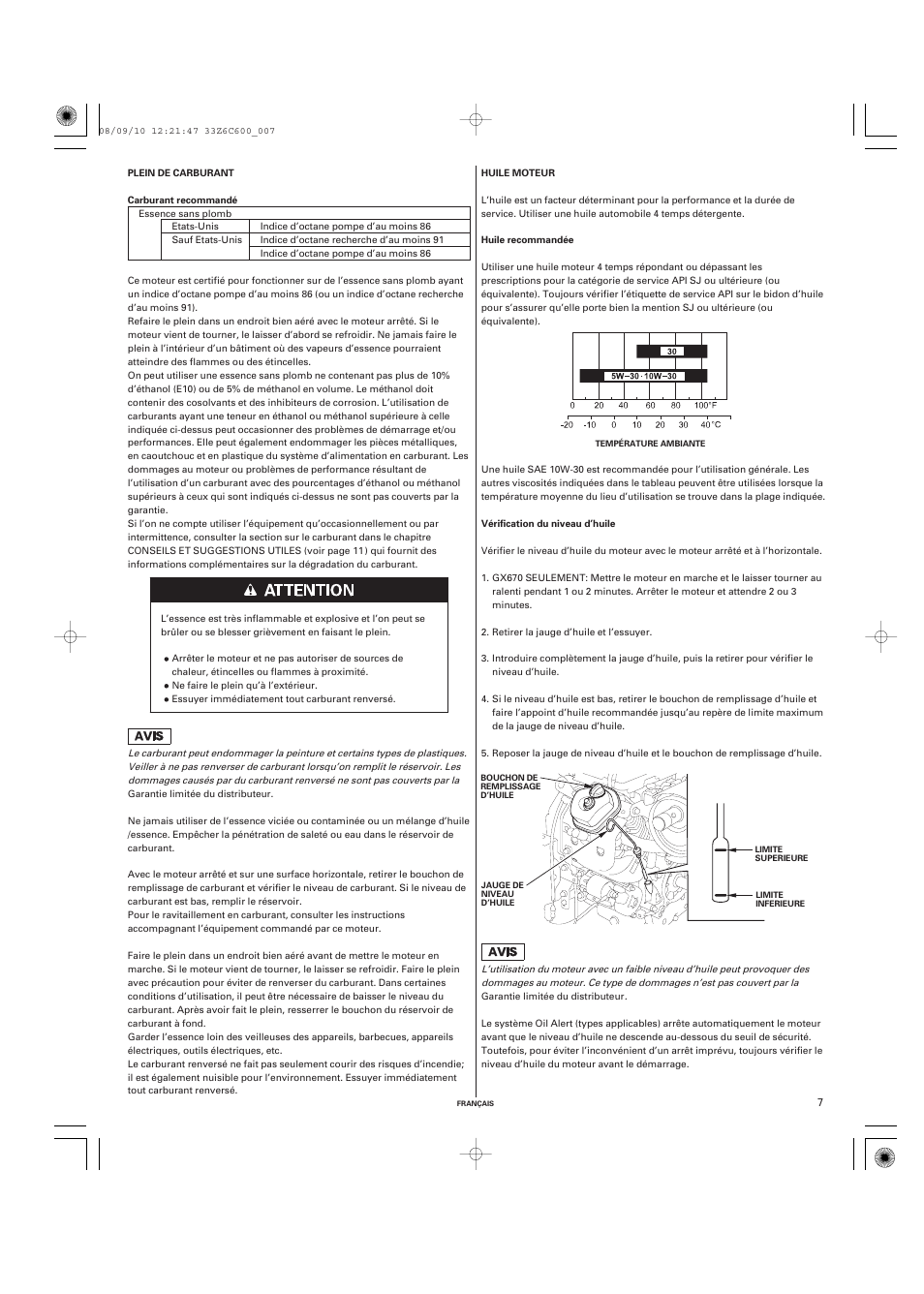 HONDA GX620 User Manual | Page 27 / 58