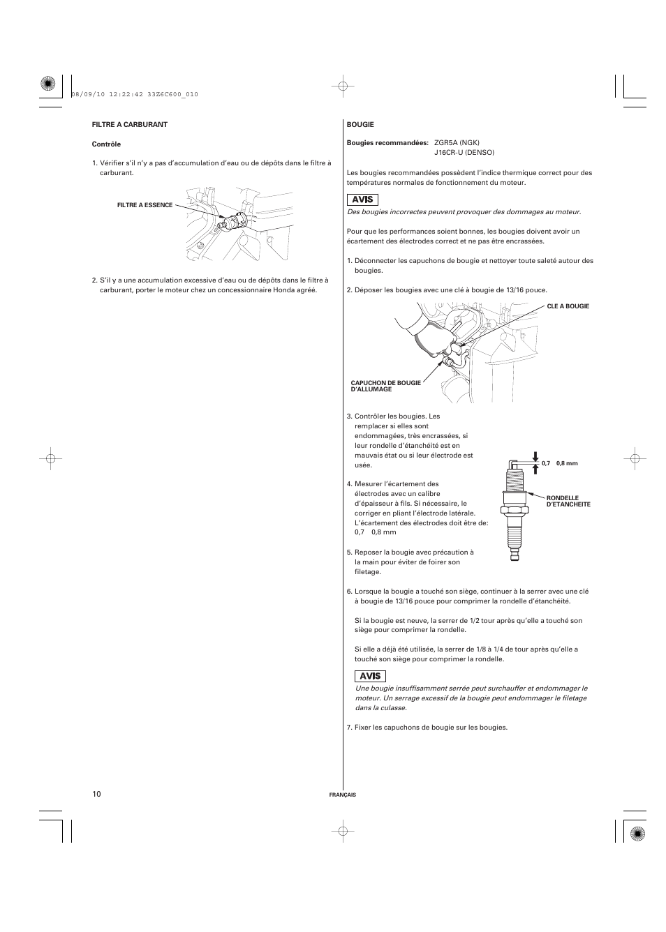 HONDA GX620 User Manual | Page 30 / 58