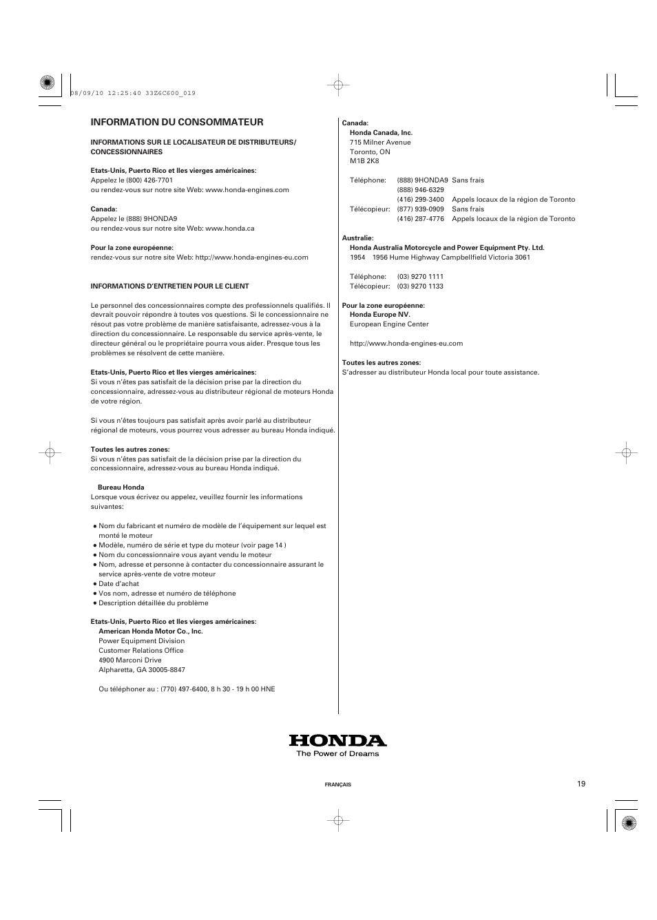 HONDA GX620 User Manual | Page 39 / 58