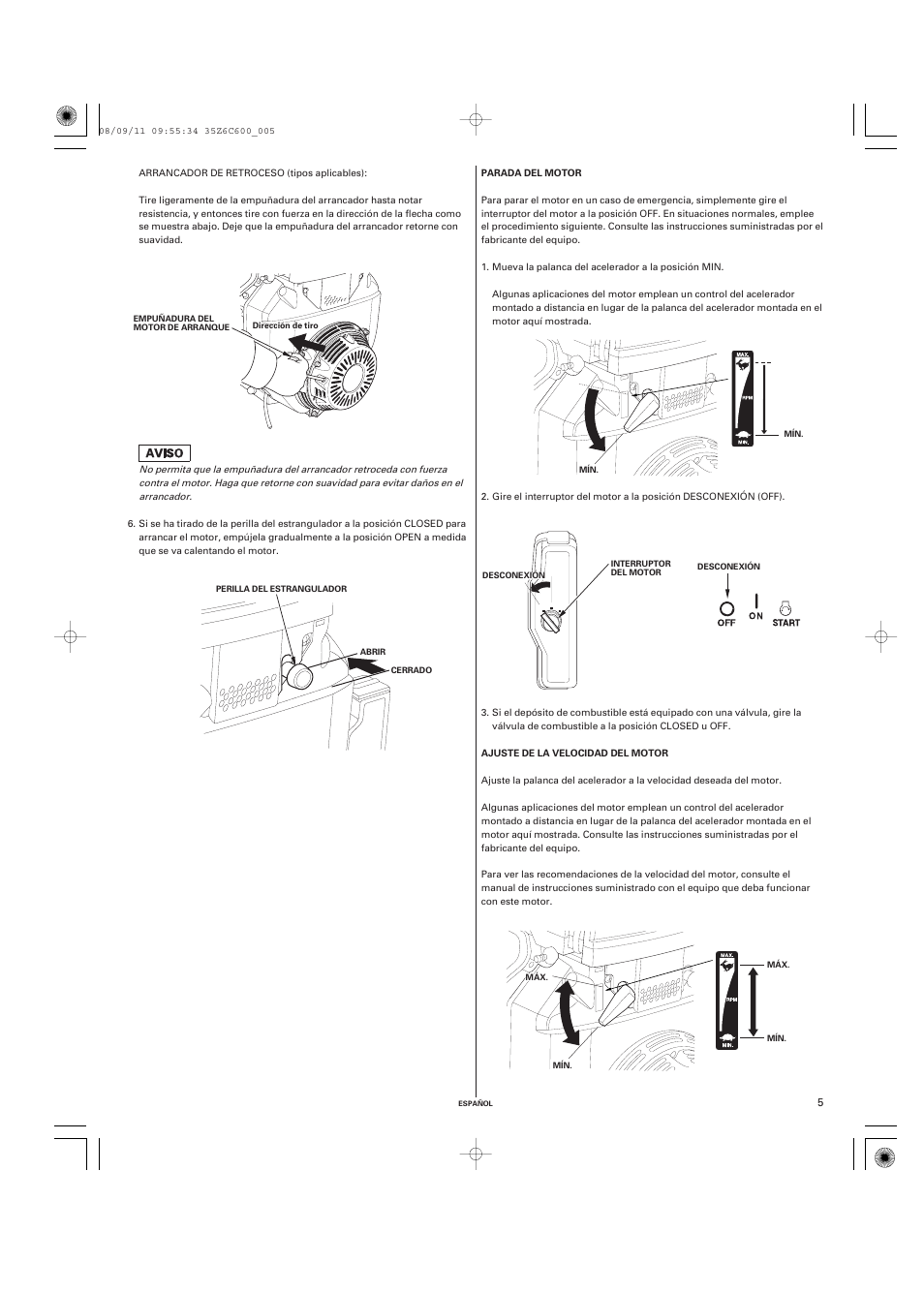 HONDA GX620 User Manual | Page 44 / 58