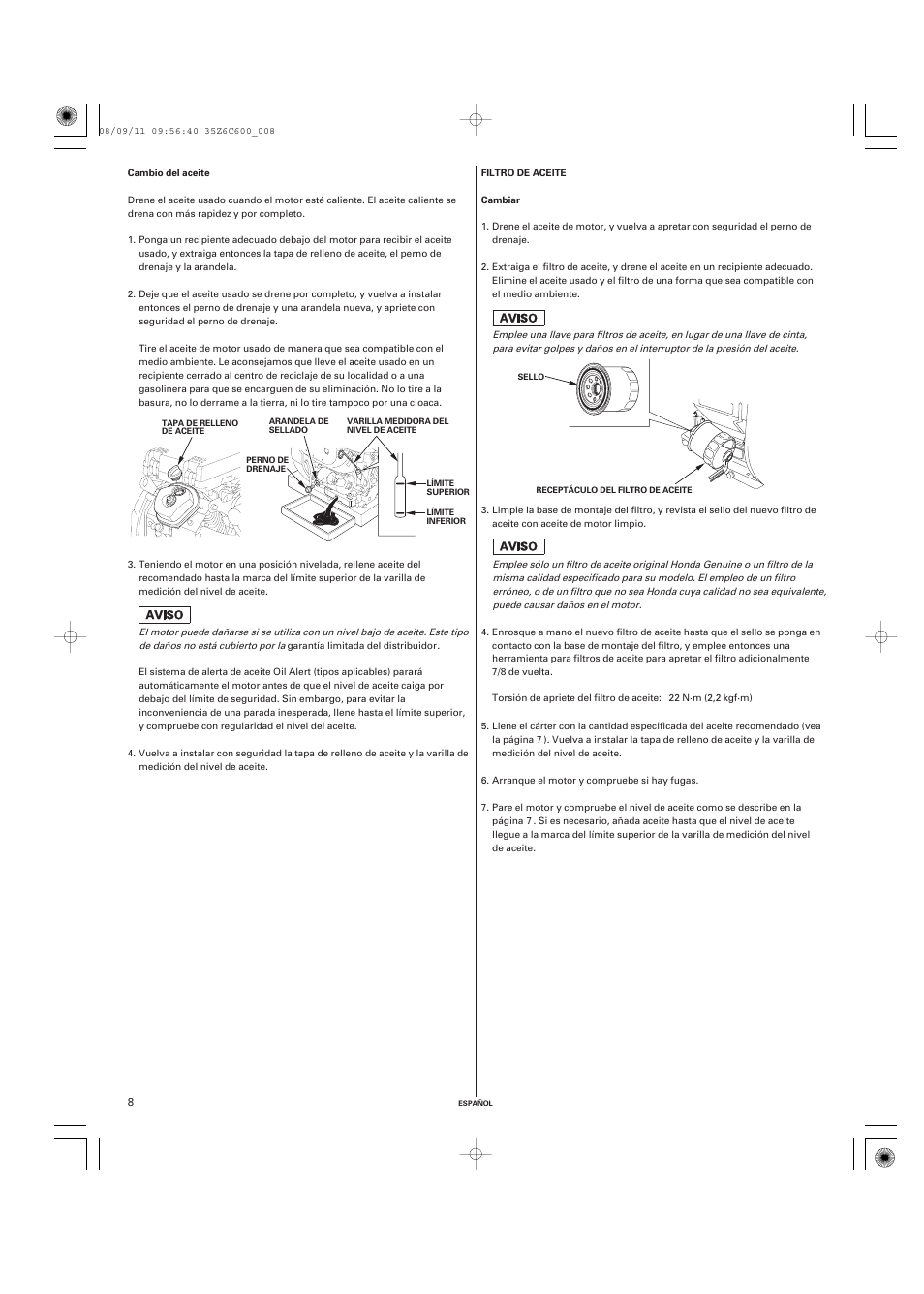 HONDA GX620 User Manual | Page 47 / 58